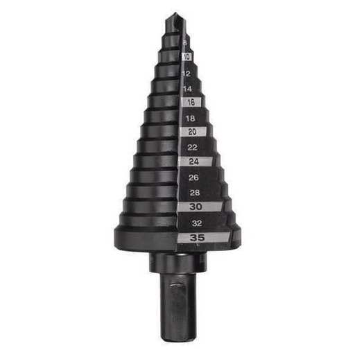 MILWAUKEE 48-89-9335 Step Drill Bit 15 Holes Size, 3/8in Shank