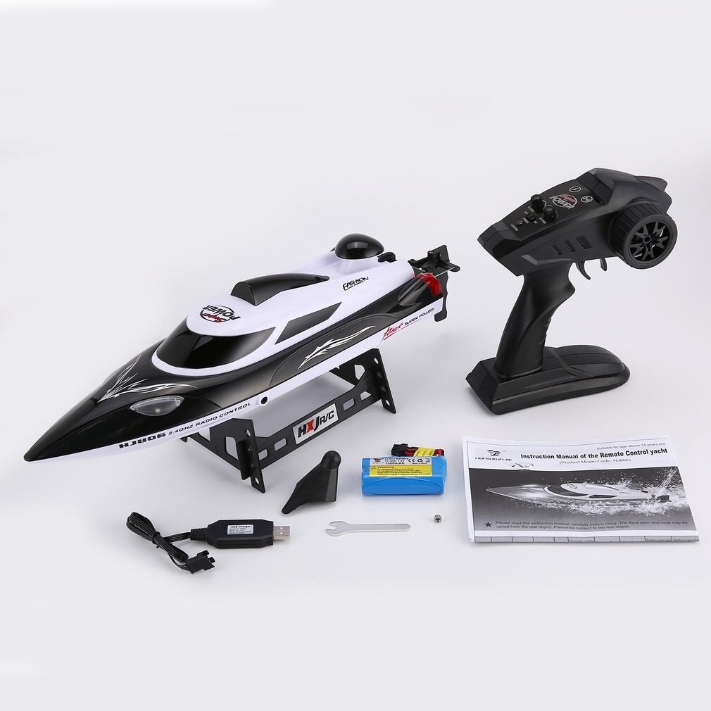 HONGXUNJIE RC Stiefel HJ806 47cm 2,4G RC 30 Km/h Hoch Geschwindigkeit Rennen Stiefel Wasser Kühlsystem Umgedreht Omni-gerichtet Spannung Promp thumbnail