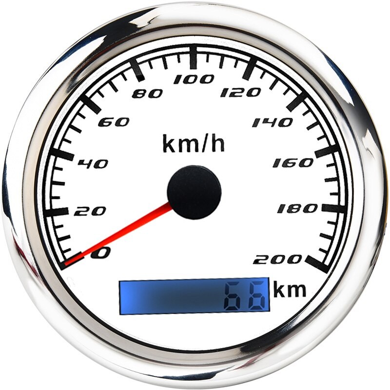 85mm Digitale Tachometer Messgerät 30 60 120 200 KM/H Kilometerzähler Mit Verrotten Hintergrundbeleuchtung Passen Für Marine Stiefel Auto ATV Lkw thumbnail