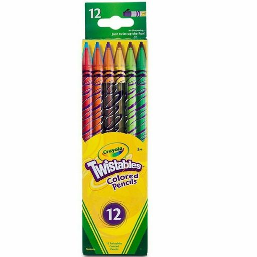 Crayola Twistables Colored Pencils, No Sharpening Required, 12 Count