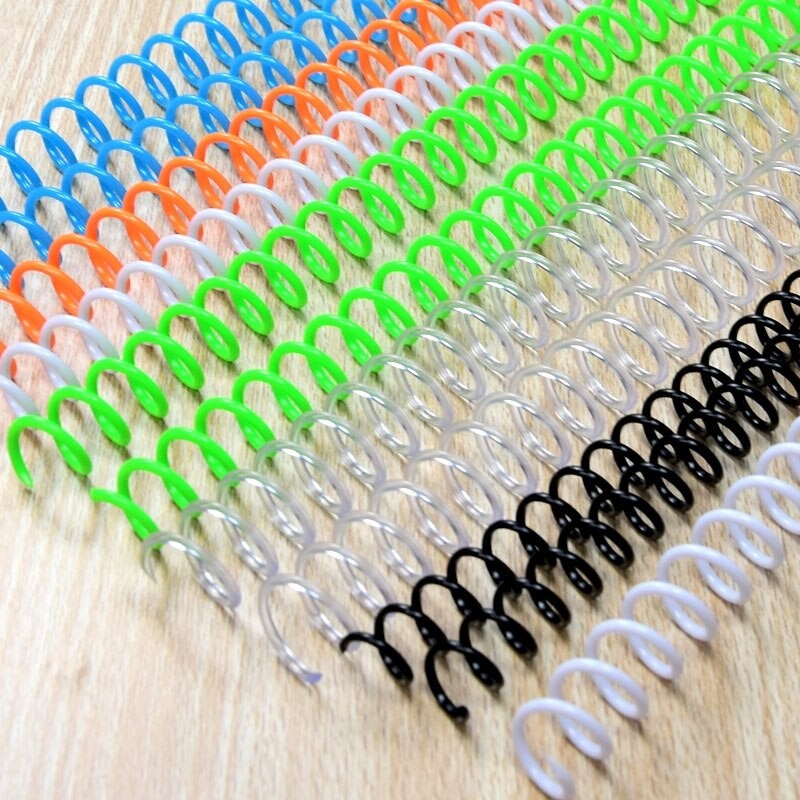 80 Teile/los Verlieren-Blatt Kunststoff Bindung 6/8/12mm DIY Einzigen Spule Frühling Spirale 48 See Gummi Ring Schlagen Für Schule Büro Liefert thumbnail