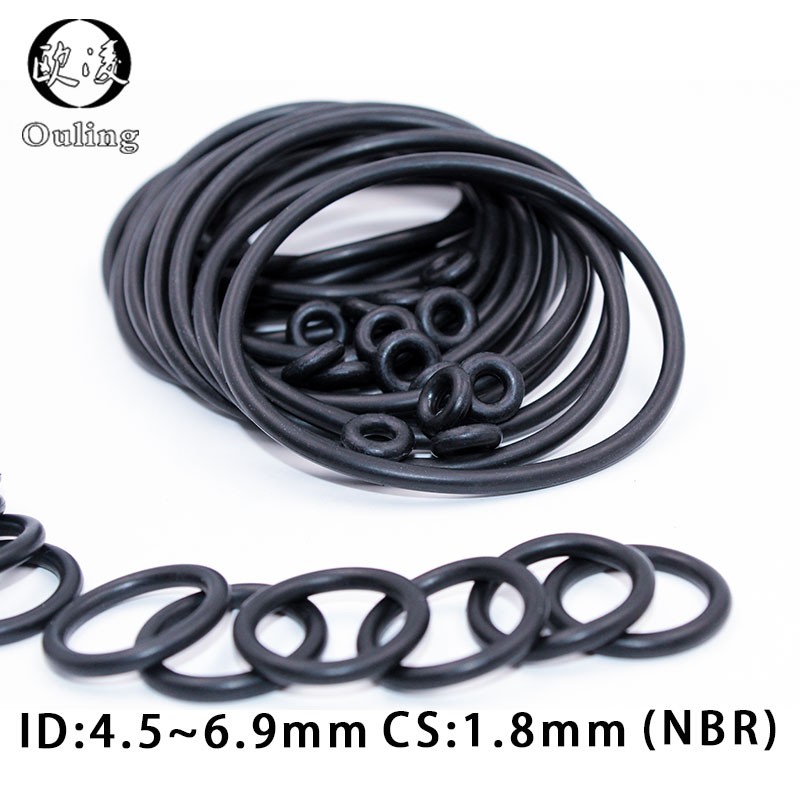 50 Teile/los Gummi Ring NBR Abdichtung O-Ring 1,8mm Dicke Ich Würde4.5/4.87/5/5.3/5.5/6/6.3/6.7/6,9mm Nitril O Ring Dichtung Dichtung Waschmaschine