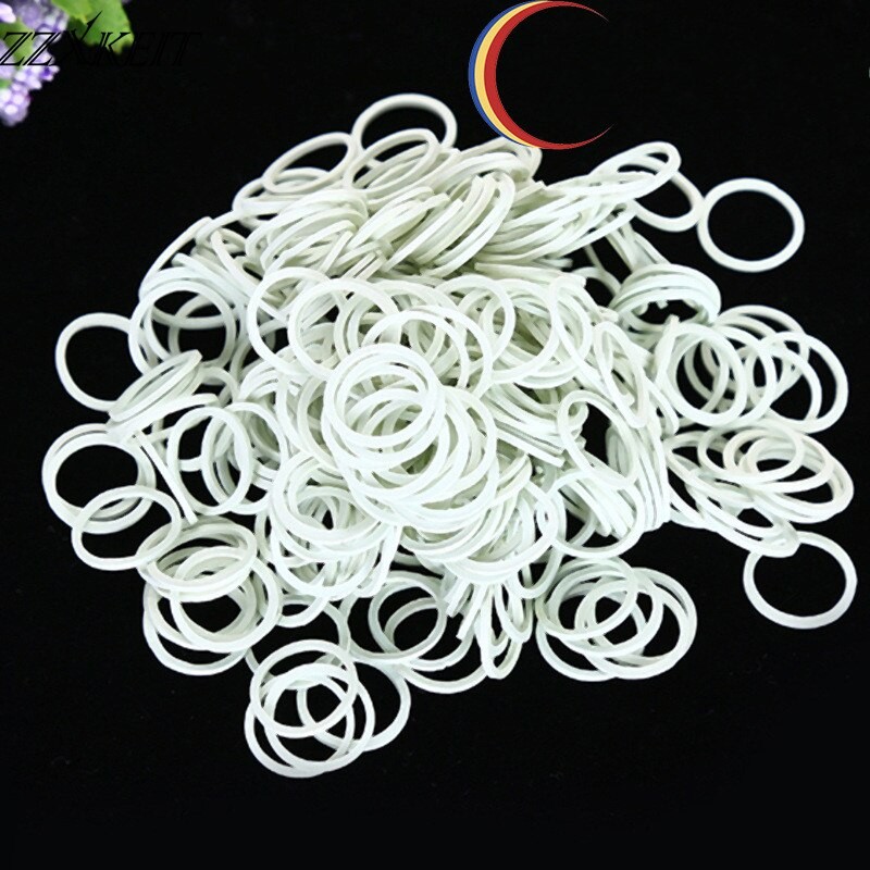 13*0,9mm Weiß Büro Gummi Ring Gummibänder Starke Elastische Bands Schreibwaren Halfter Band Schleife Schule Büro Liefert thumbnail