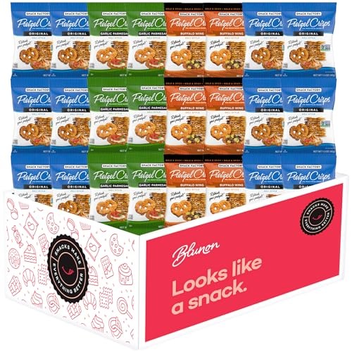 Pretzel Crisps Variety Pack - Bulk Assortment Snack Factory - Care Package Gift Box (24 Count) thumbnail