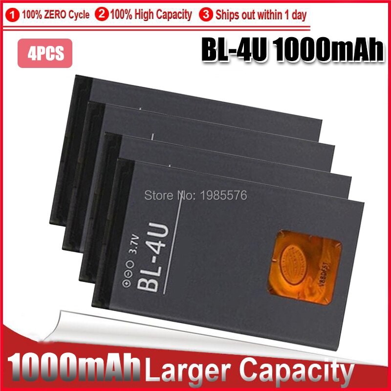 Bl -4u Batteri För Nokia 8800 206 515 5250 5330 Bl 4u Xpressmusic Arte E75 5730 C5-03 E66 Asha 300 500