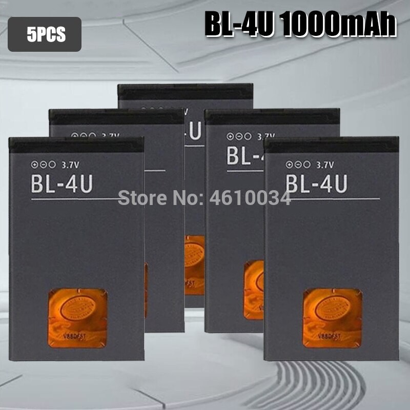 Bl -4u Bl4u Bl 4 U 1000 Mah Li-polymer Telefonbatteri För Nokia 3120c 5250 206 515 5330 5530xm Xpressmusic 5730 6212c
