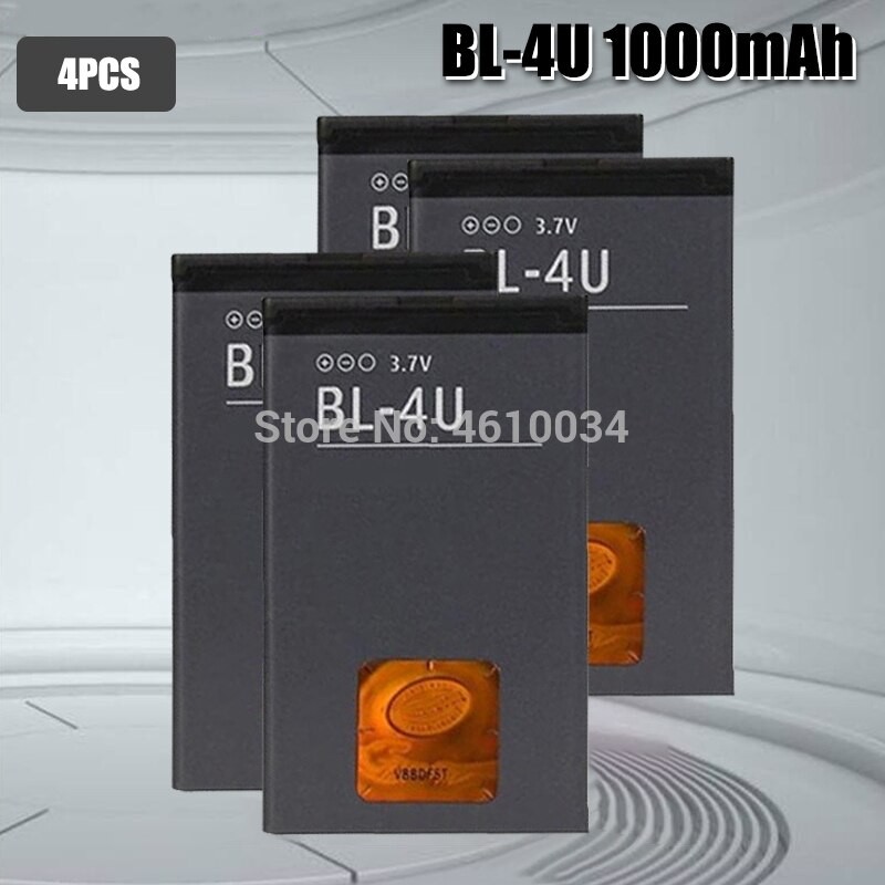 Bl -4u Bl4u Bl 4 U 1000 Mah Li-polymer Telefonbatteri För Nokia 3120c 5250 206 515 5330 5530xm Xpressmusic 5730 6212c