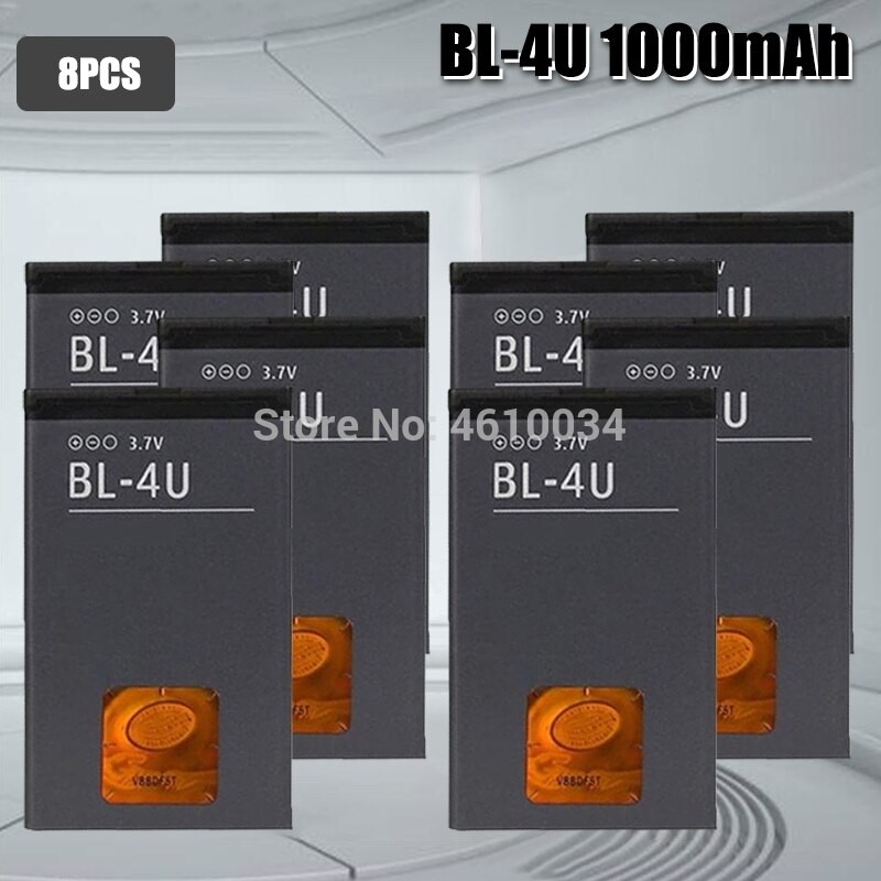 Bl -4u Bl4u Bl 4 U 1000 Mah Li-polymer Telefonbatteri För Nokia 3120c 5250 206 515 5330 5530xm Xpressmusic 5730 6212c
