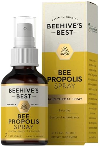 Carlyle Bee Propolis Throat Spray | 2 Fl Oz | Source of Antioxidants | Bioactive Supplement | Non-GMO | by Beehive's Best