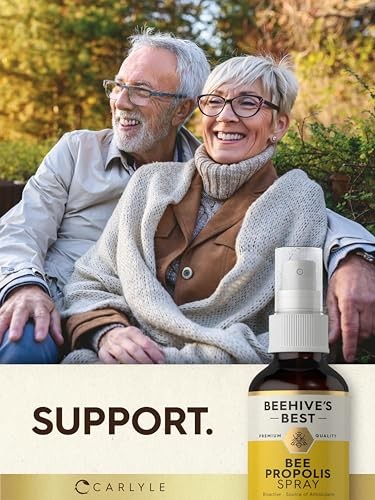 Carlyle Bee Propolis Throat Spray | 2 Fl Oz | Source of Antioxidants | Bioactive Supplement | Non-GMO | by Beehive's Best thumbnail
