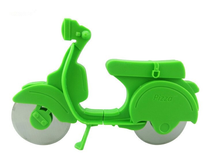 1pc Cyklar Pizzaskärare Dubbla Rostfria Cykel Pizzaskärare Matlagningsverktyg Ok 0490