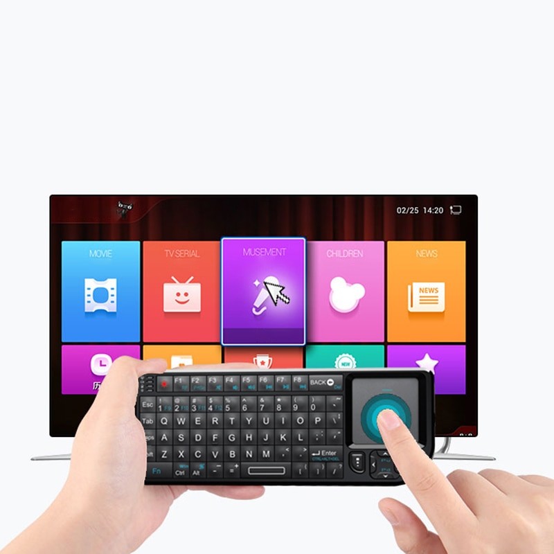 Mini 2.4g Trådløst Tastatur Med Touchpad Baggrundsbelysning Til Smart TV Til Samsung Lg Android TV Box Til Pc Laptop Htpc thumbnail
