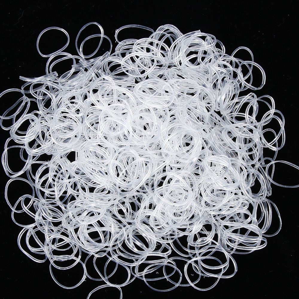 600 Stk Klar Gennemsigtig Hestehaleholder Elastisk Gummibånd Hårbånd Reb Ringe Elastisk Gummi Nyttig Unisex Hovedbeklædning thumbnail