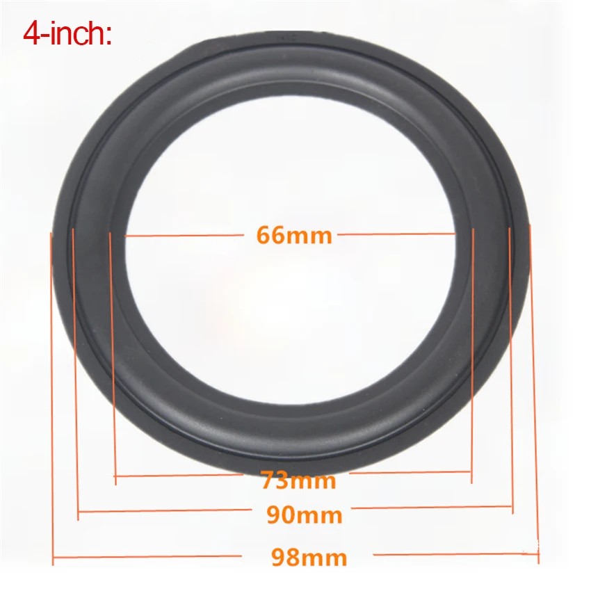 2 Stk/parti 4 5 6.5 8 10 12 Tommer Sort Højttaler Gummi Surround Reparation, Almindelig Folde Ring Kant Diy Højttaler Subwoofer Tilbehør