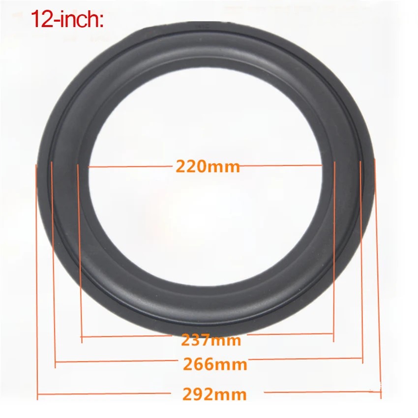 2 Stk/parti 4 5 6.5 8 10 12 Tommer Sort Højttaler Gummi Surround Reparation, Almindelig Folde Ring Kant Diy Højttaler Subwoofer Tilbehør