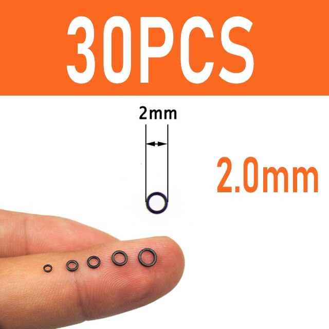 30 Stk 5 Størrelser Boilie Agn Ringe Karpefiskeri Flad Mat Sort Mini Rig Ring Kombi Rig Pop up Rig Ringe Karpe Fiske Tilbehør