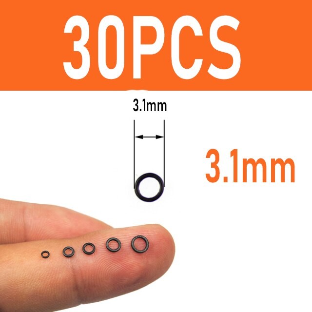 30 Stk 5 Størrelser Boilie Agn Ringe Karpefiskeri Flad Mat Sort Mini Rig Ring Kombi Rig Pop up Rig Ringe Karpe Fiske Tilbehør