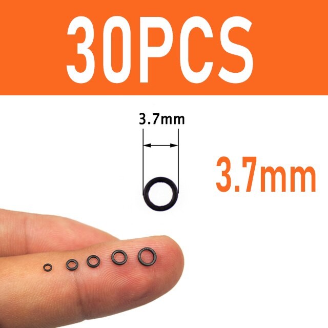 30 Stk 5 Størrelser Boilie Agn Ringe Karpefiskeri Flad Mat Sort Mini Rig Ring Kombi Rig Pop up Rig Ringe Karpe Fiske Tilbehør