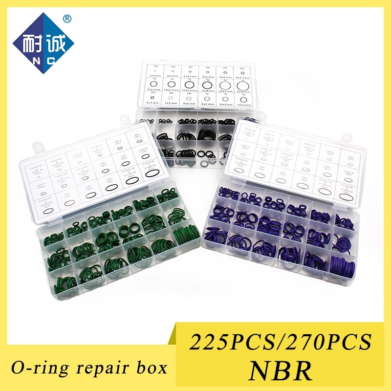 O Ringe Gummi Slidstærk Vandtæt Og Oliebestandig O Ringsætning Nbr Tætning O-ringe Nitrilskive Gummi Oring Sæt thumbnail