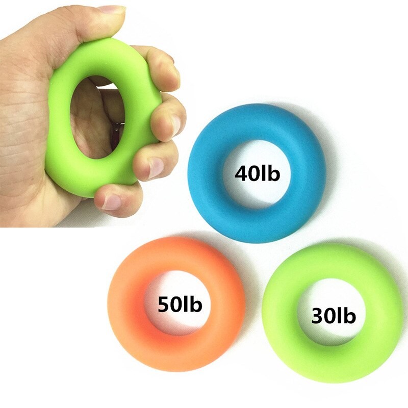 Håndgreb Finger Pow Træner Solid Silikone Gummi Ring Hånd Ekspander Træner Fingre Gripper Powerball Hånd Træner Greb thumbnail