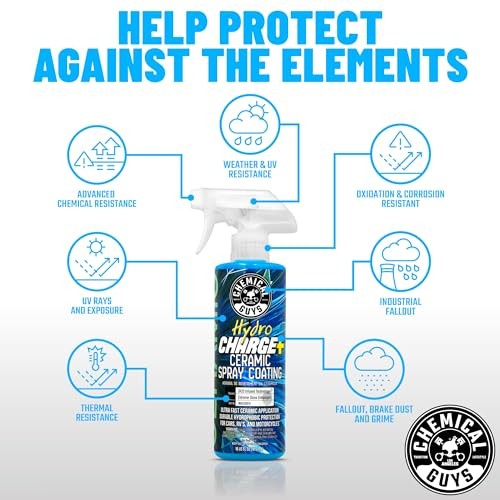 Chemical Guys Hydro Charge Ceramic Spray Coating 16 Fl Oz, with Monster Extreme Microfiber Towels (3 Pack) High Gloss Paint Protection Spray with Thic thumbnail