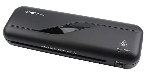 Genie LA 200 Laminator Incl. Laminating Film (suitable up to DIN A4, for 80-125 Mic Warm Lamination) Black, 330 X 106 X 60 Mm