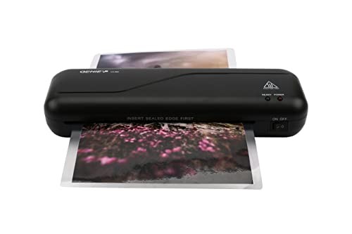 Genie LA 200 Laminator Incl. Laminating Film (suitable up to DIN A4, for 80-125 Mic Warm Lamination) Black, 330 X 106 X 60 Mm thumbnail