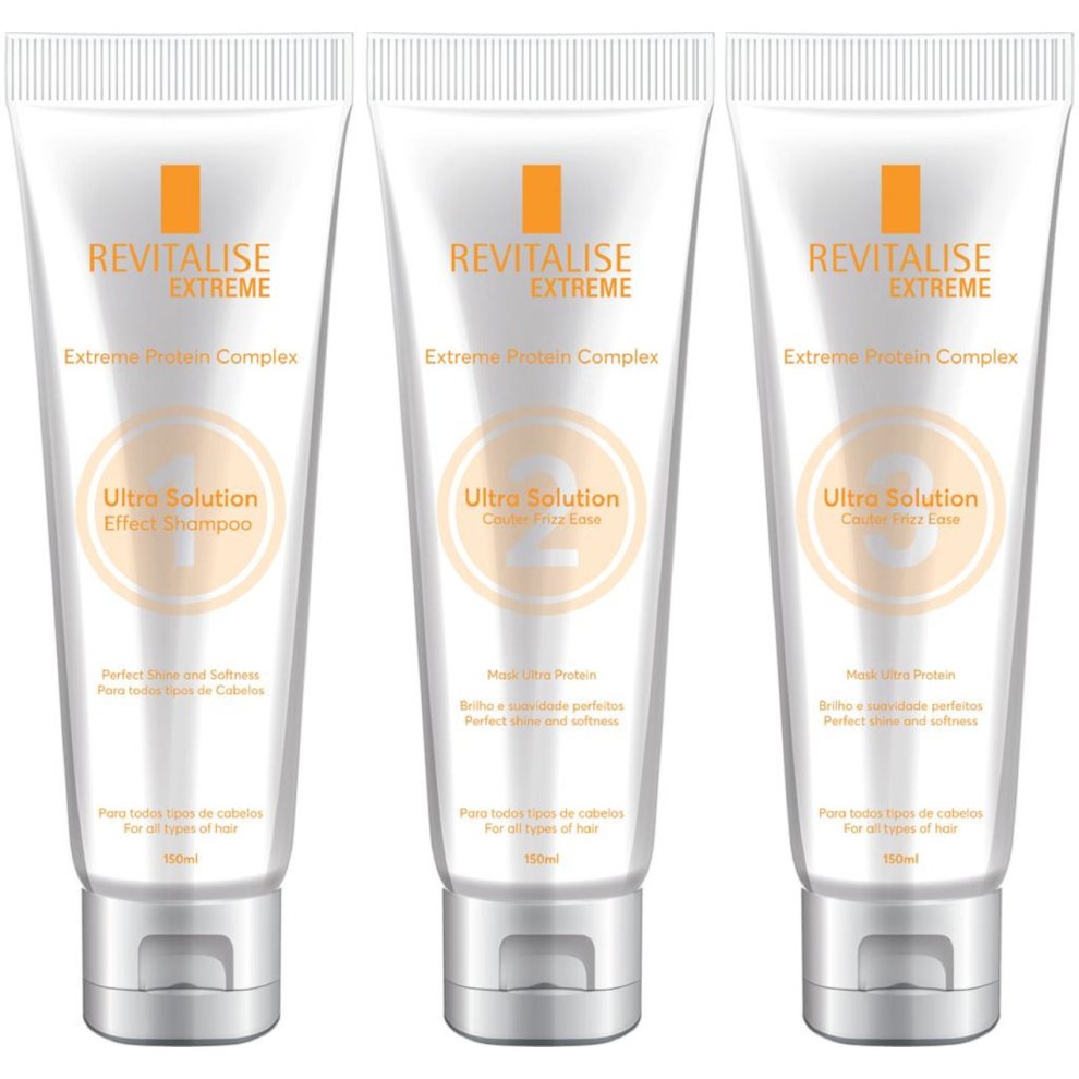 Revitalise Extreme Brazilian Protein Complex Ultra Solution Shampoo Mask Set for Restoring and Avoiding Damage and Breakage to Hair 150ml thumbnail
