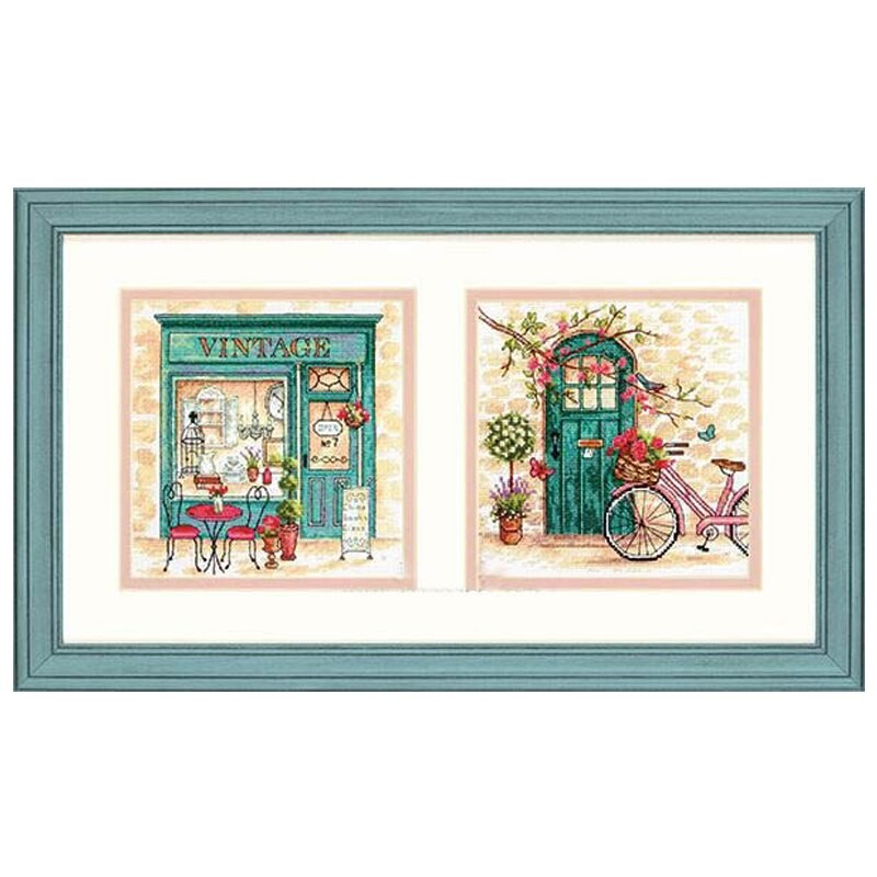 Dejligt Talt Korsstingssæt Eftermiddag I Provence Vintage Butik Triptykon Dimensioner 70-35317