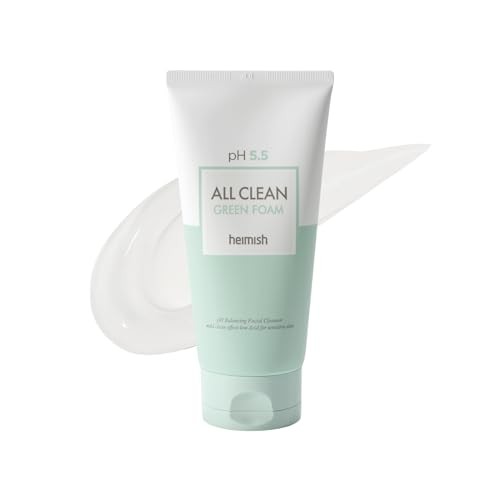 HEIMISH All Clean Green Foam Moisturizing Face Cleanser, Hydrating Gentle Gel Cleanser, Daily Face Wash for Sensitive Skin with Amino Acid, P.H 5.5, f