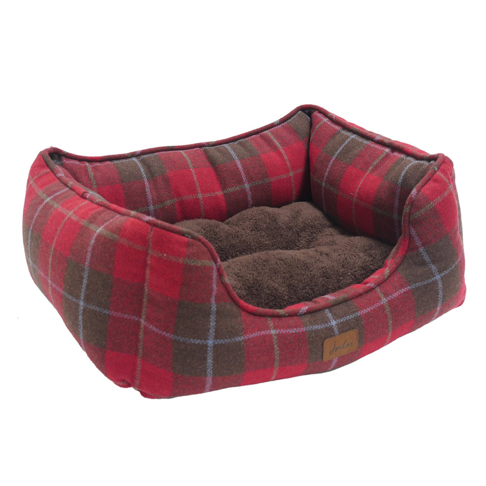 Joules Heritage Tweed Box Dog Bed Size Small