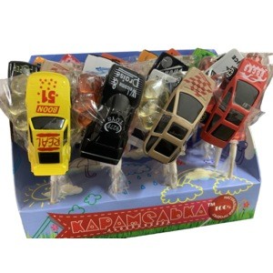 20 Pack Natural Lollipop Candy W/Toy Car Non-GMO 100% Natural Sweets Kids Party Favor Treats