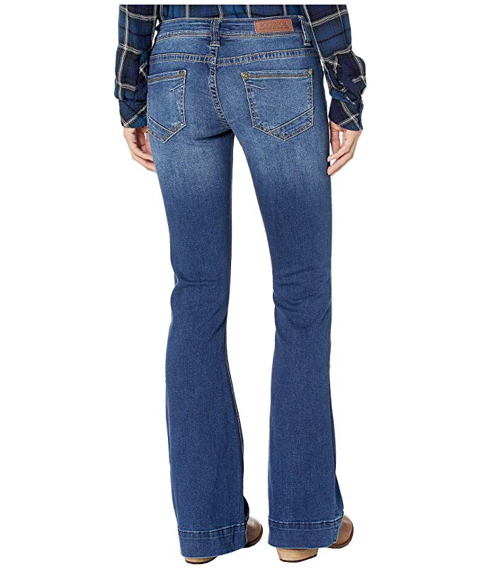 Rock and Roll Cowgirl Trousers in Medium Wash W8-3443 (Medium Wash) Women's Jeans thumbnail