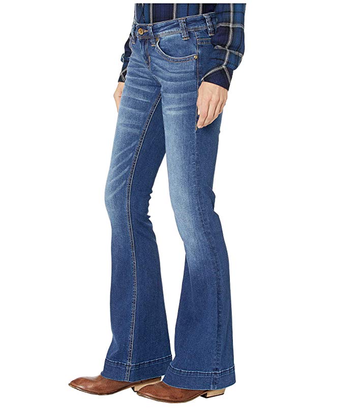 Rock and Roll Cowgirl Trousers in Medium Wash W8-3443 (Medium Wash) Women's Jeans thumbnail