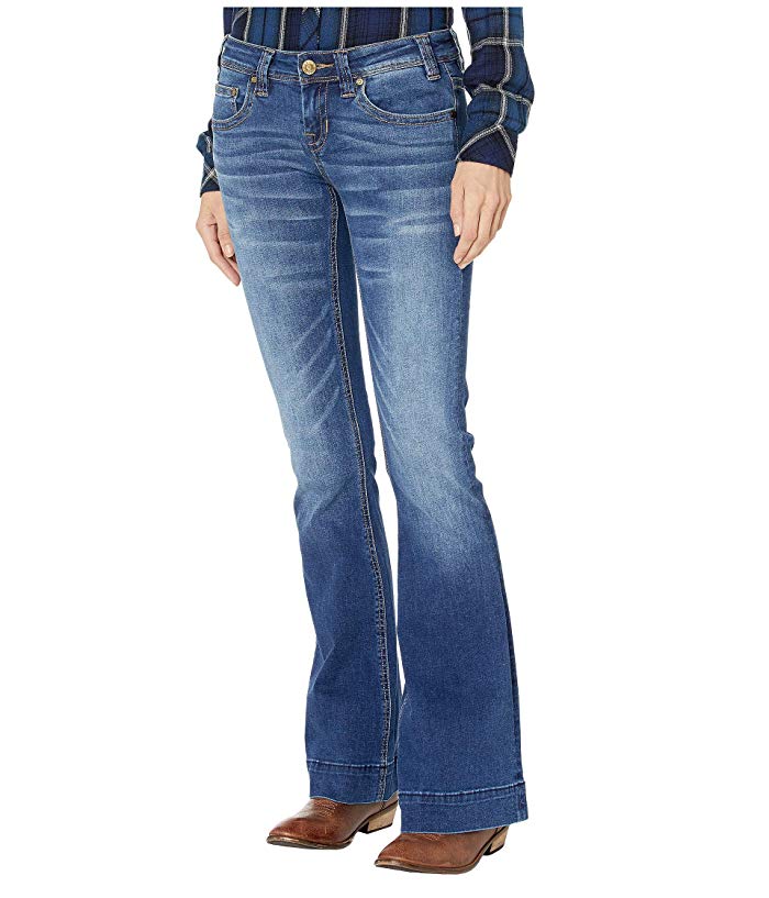 Rock and Roll Cowgirl Trousers in Medium Wash W8-3443 (Medium Wash) Women's Jeans