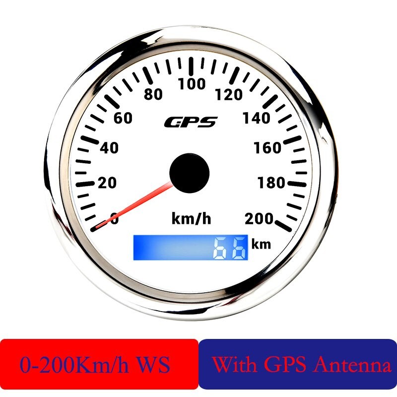 85MM GPS Speedometer 7 Colors Backlight with GPS Antenna 30 60 120 Km/h for Motorcycle Marine Boat Car Truck 12V 24V Speed Gauge thumbnail