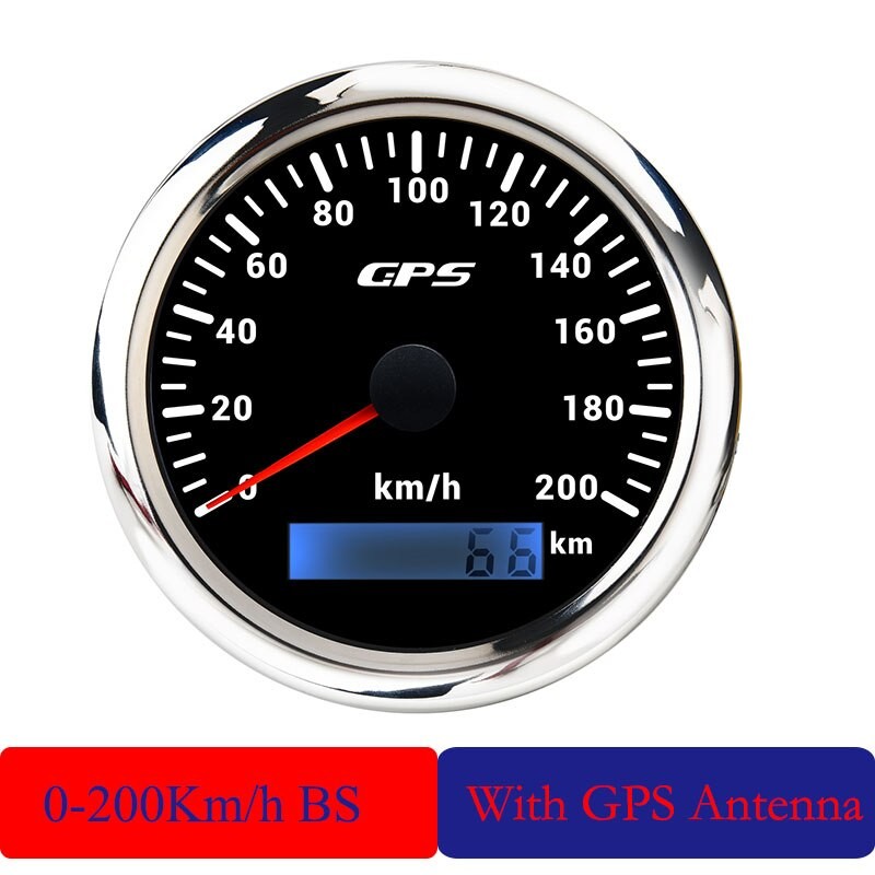 85MM GPS Speedometer 7 Colors Backlight with GPS Antenna 30 60 120 Km/h for Motorcycle Marine Boat Car Truck 12V 24V Speed Gauge thumbnail