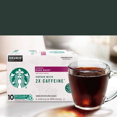 Starbucks  2X Caffeine Dark Roast K-Cup Coffee Pods  12 Count thumbnail