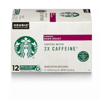 Starbucks  2X Caffeine Dark Roast K-Cup Coffee Pods  12 Count thumbnail