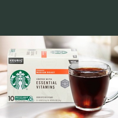 Starbucks Medium Roast K-Cup Coffee Pods with Golden Turmeric â€” for Keurig Brewers â€” 1 Box (12 Pods) thumbnail