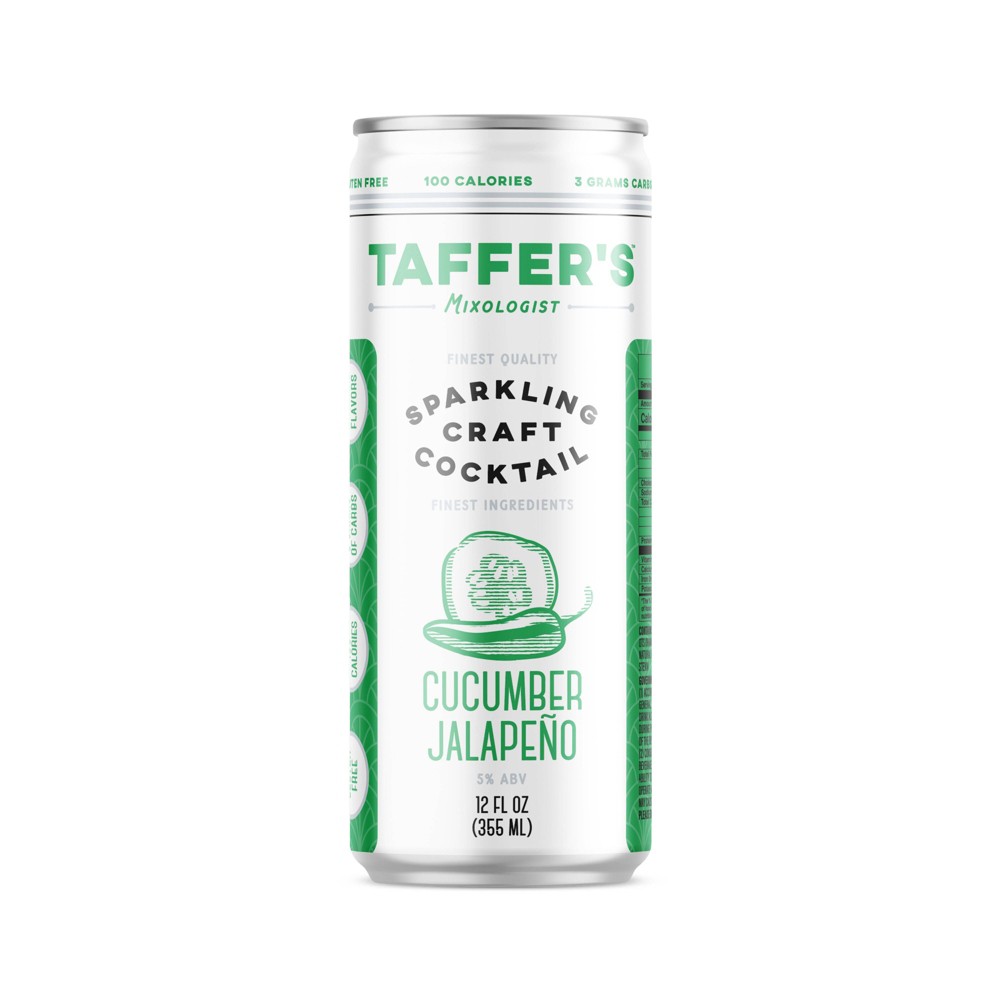 Taffer's Cucumber Jalapeno Sparkling Craft Cocktail - 12 Fl Oz Can