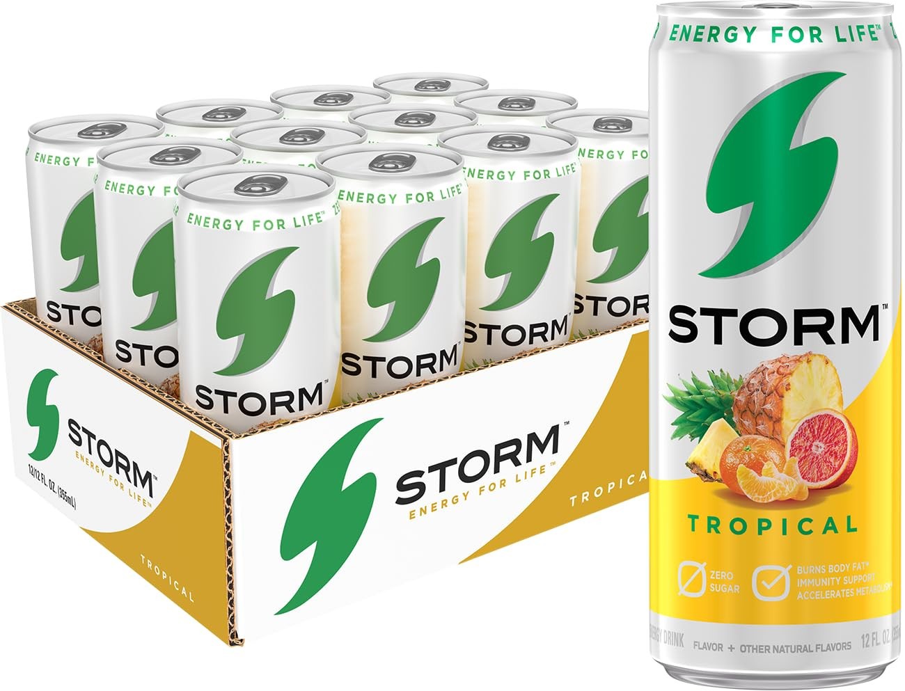 Tropical, Fitness & Wellness Energy Drink, 12 Fl Oz (Pack of 12) thumbnail