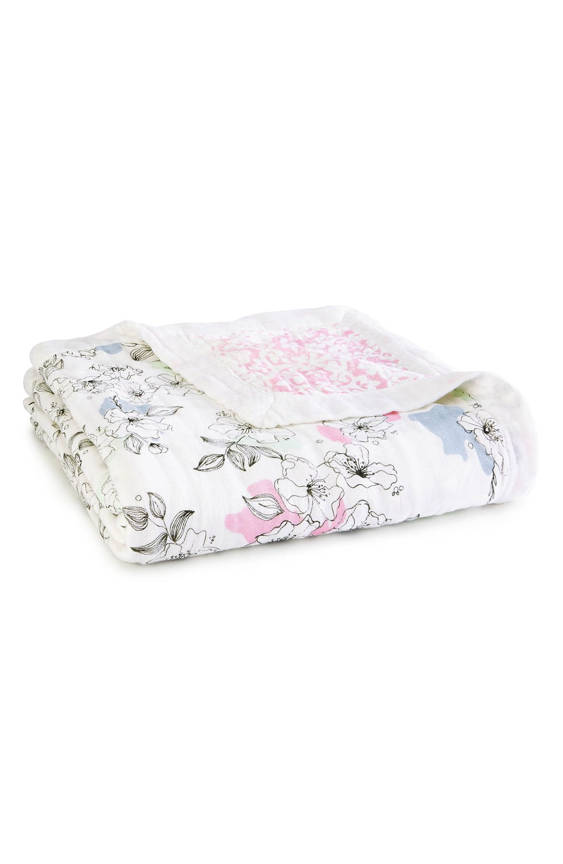 Aden + Anais  Silky Soft Dream Blanket  Watercolor Garden - Roses
