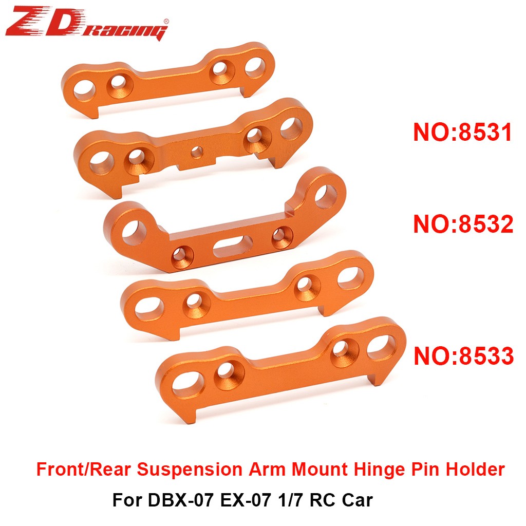 Metal Front/Rear Suspension Arm Mount Hinge Pin Holder for ZD Racing EX07 DBX07 1/7 RC Car Original Replace Parts 8531 8532 8533
