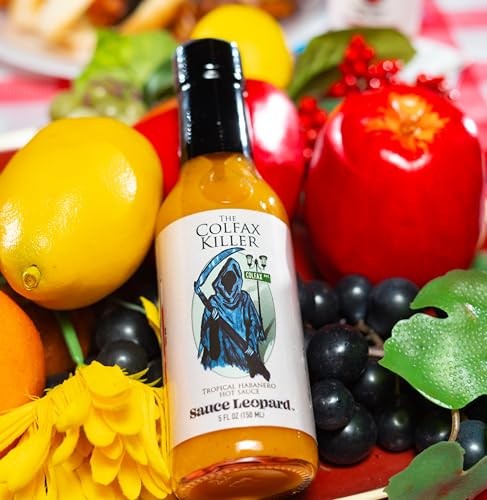 Sauce Leopard Hot Sauce Variety 4-Pack - the Emerald Slime, the Colfax Killer, the Road Dawg, the Seventh Reaper - Award-Winning Gift Set, 5 Fl Oz Eac thumbnail