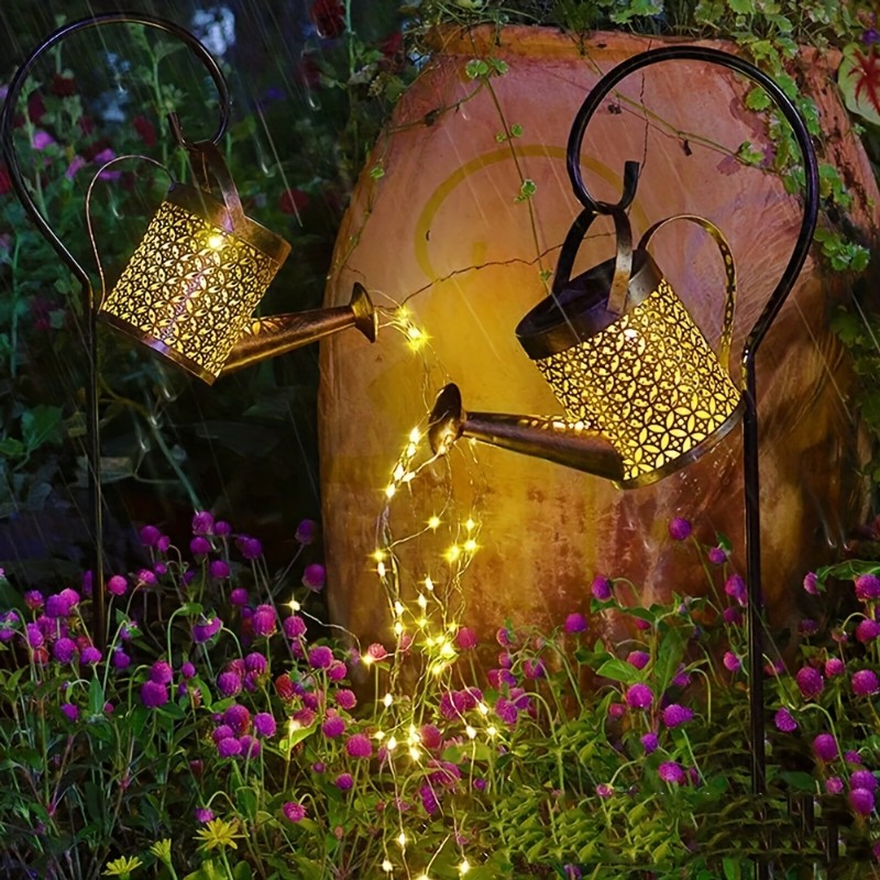 LED Solar Watering Can Light Hanging Kettle Lantern Light Outdoor Waterproof Villa Path Lawn Yard Garden Decor Hanging Light