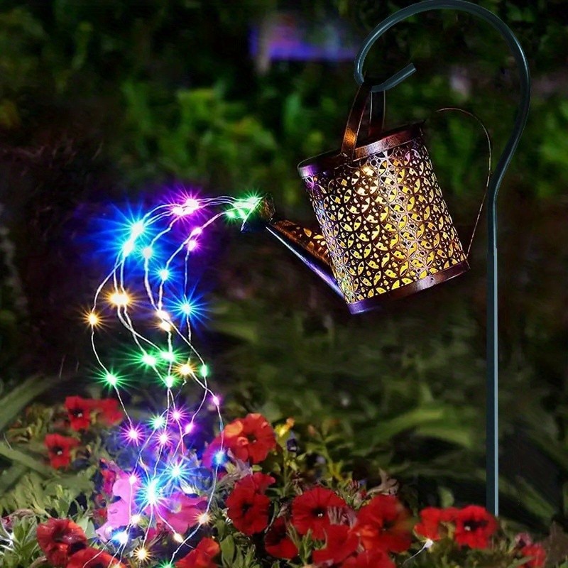 LED Solar Watering Can Light Hanging Kettle Lantern Light Outdoor Waterproof Villa Path Lawn Yard Garden Decor Hanging Light thumbnail