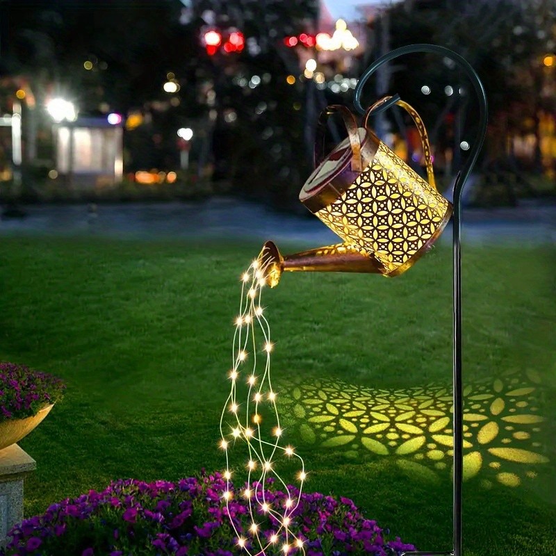 LED Solar Watering Can Light Hanging Kettle Lantern Light Outdoor Waterproof Villa Path Lawn Yard Garden Decor Hanging Light thumbnail