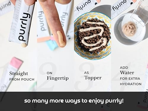 Purrly Cat Treat Snack Wet Lickable Low Calorie Healthy Grain-Free Tuna Variety Packs (18 Count) Squeezable Creamy Purée with Human-Grade Proteins an thumbnail