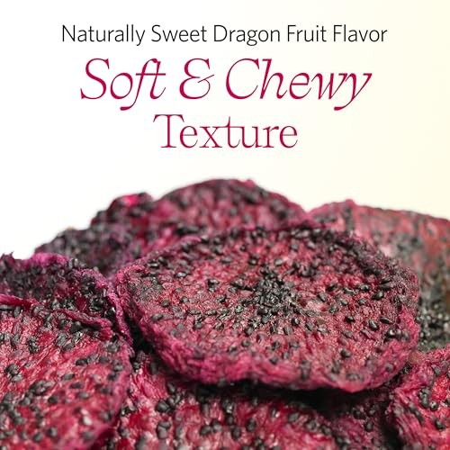 Vinamit Soft Dried Dragon Fruit Slices | No Sugar Added | 3.5 Oz Bag | 100% Naturally Sweet, Vegan, Non-GMO, Gluten-Free | Fruit Snacks Ideal as a Dri thumbnail